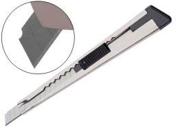 Cúter Q-Connect metálico cuchilla estrecha